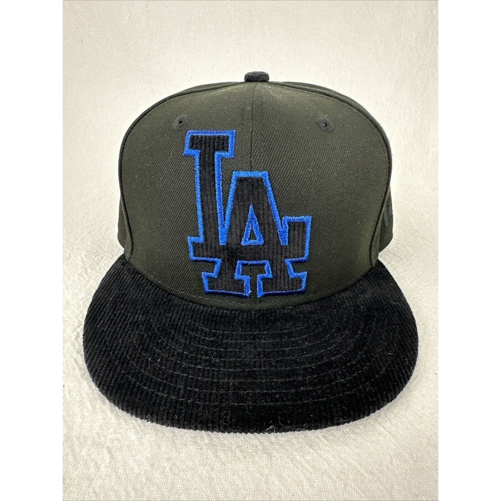 NEW‎ ERA 59FIFTY 5950 FITTED HAT LA LOS ANGELES DODGERS CAP SIZE 7-1/4 CORDUROY